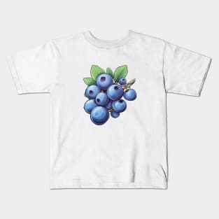 Blueberries Art Kids T-Shirt